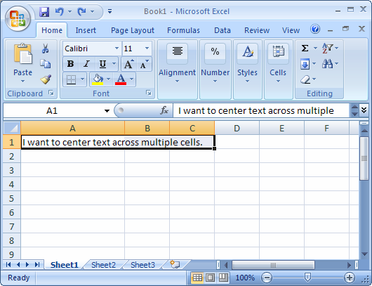 center across selection in excel for mac